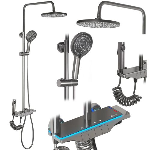 Shower set REA Savio Led Titanium