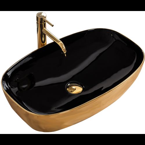 Vasque à poser en céramique Rich Gold/Black