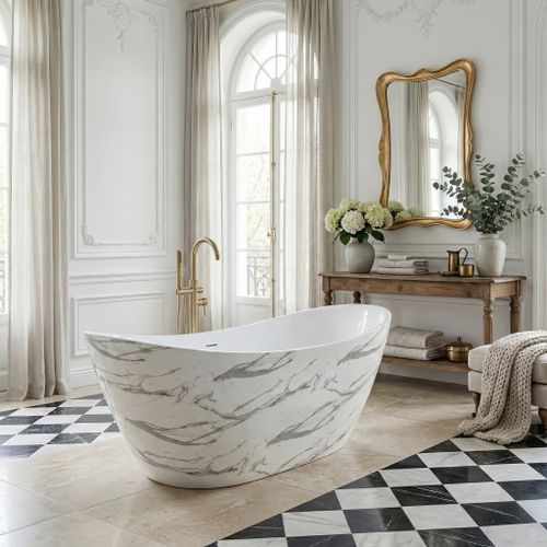 Freestanding Acrylic Bathtub Ferrano Slim Nature 170