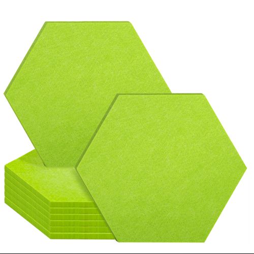 Hexagon wall panel green