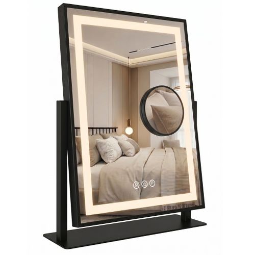 Mirror LED LUMI Black 30x40cm