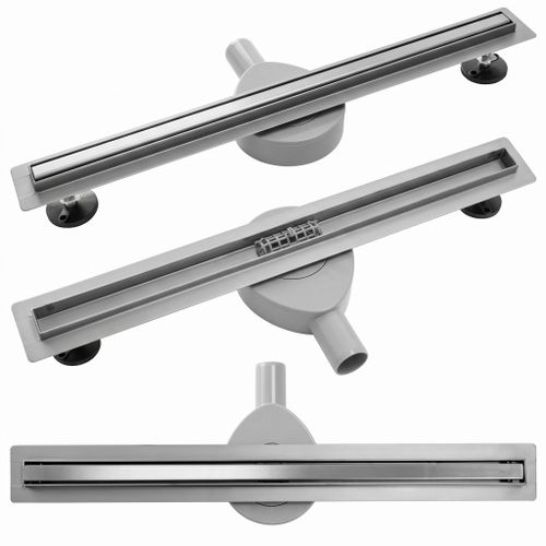 Linear drainage Rea Neo Slim Pro Nickel Brush INOX 90