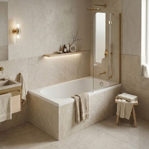 Built-in acrylic bathtub Rea Gloria 120