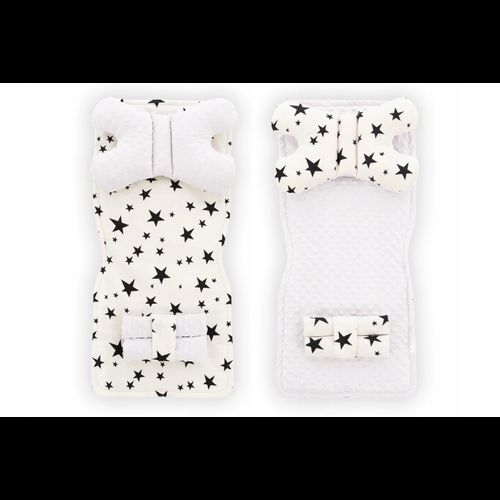 Alfombra de doble cara para cochecito 4en1 White/Black Star