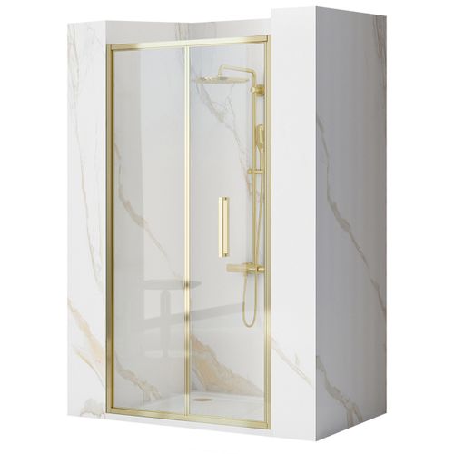 Drzwi Prysznicowe Składane REA Rapid Fold 80 Złote Gold