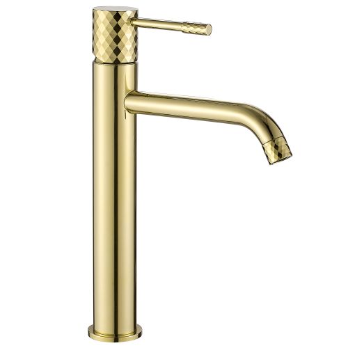 Смесител за мивка Rea Lungo Diamond Gold High