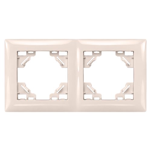 Double socket frame OSTE JNH014-2F Beige