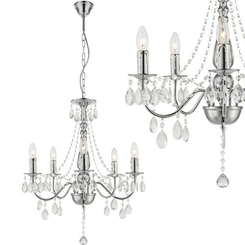 LAMPA SUFITOWA WISZĄCA EBT014-5CP CHROM