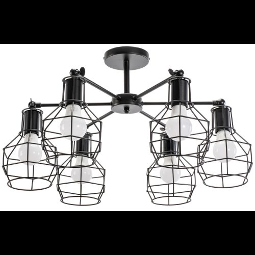 Lampa Sufitowa Wisząca Metalowa Loft APP735-6C