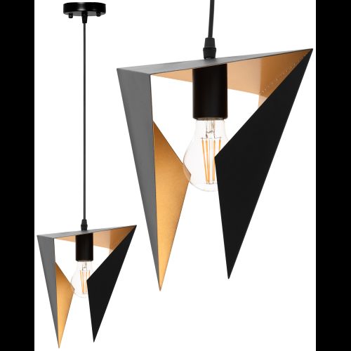 LAMPADA DA SOFFITTO TRIANGOLARE GEOMETRICA NERA APP253-1CP