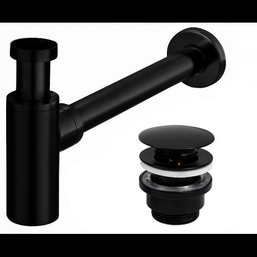 Siphon de lavabo REA Black Mat