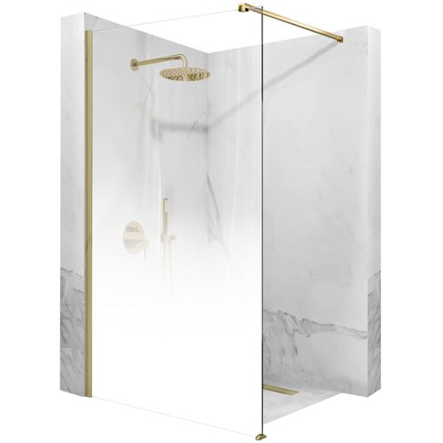 Shower screen Rea Aero Ombre Gold Brush/White 120