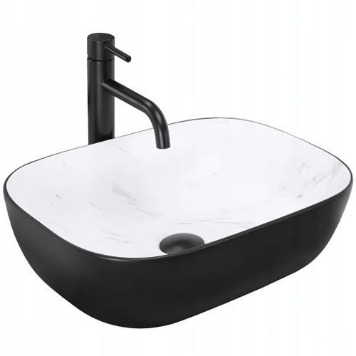 Umywalka nablatowa Rea Belinda Black Calala mat