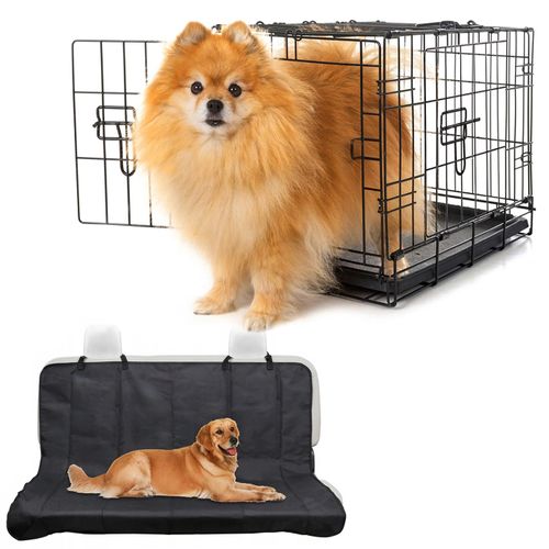 Jaula de perro P70396 + FUNDA DE ASIENTO PARA PERROS