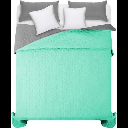 Lovatiesė dvipusė dygsniuota Diamante Mint ir L.Grey