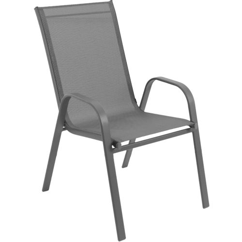 Záhradná stolička Polo svetlo sivá