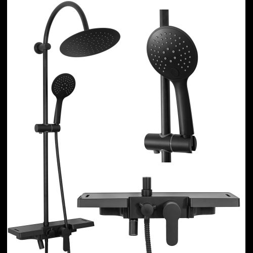 Shower system Rea Vigo Black