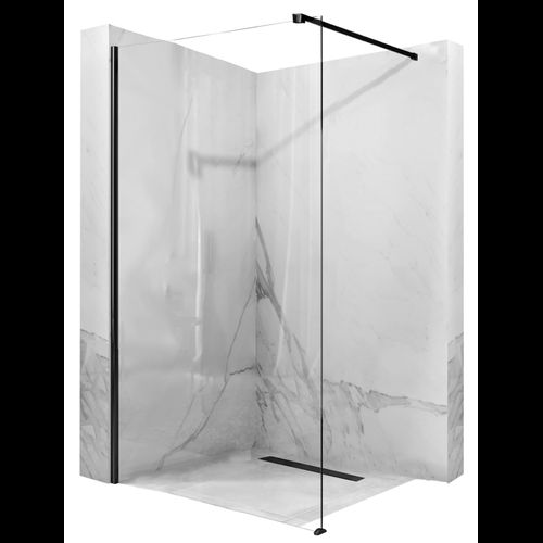 Shower screen Rea Aero Black Mat 110