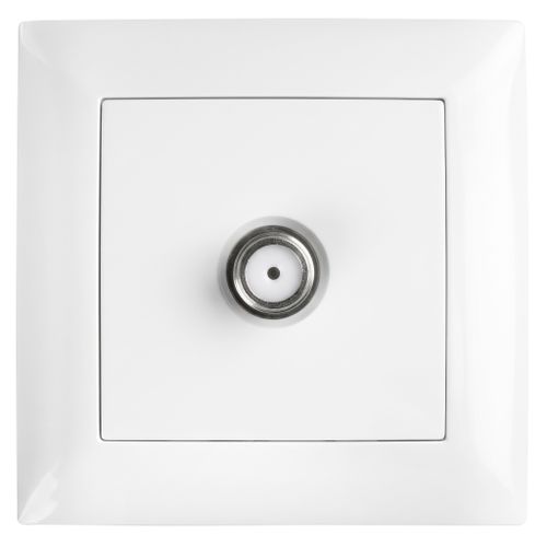 Anténní Zásuvka s Rámečkem OSTE JNH012-G WHITE