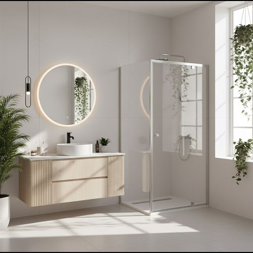 zuhanykabin Rea Primo Swing 90x70 Chrome