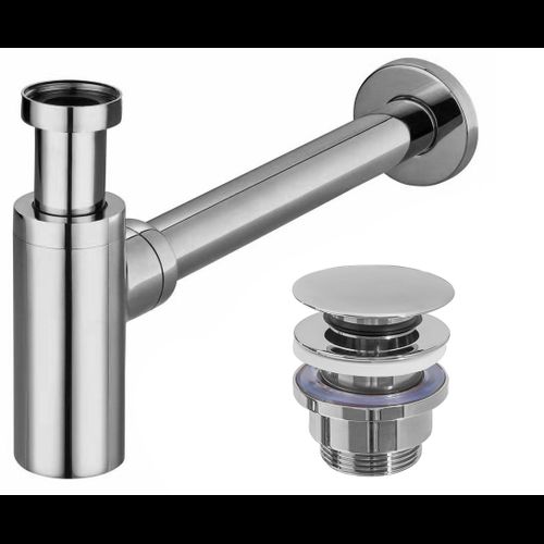 Siphon de lavabo Universel Clic-clac Chrome