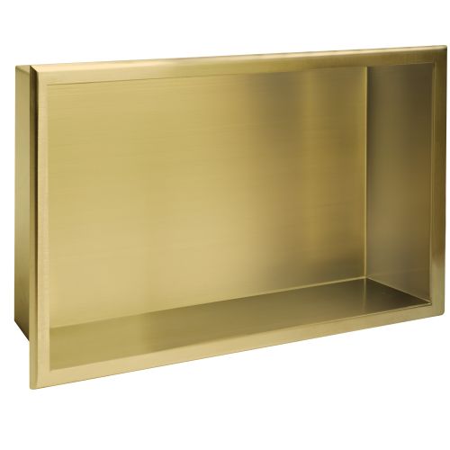bathroom shelf 30x45 gold brush