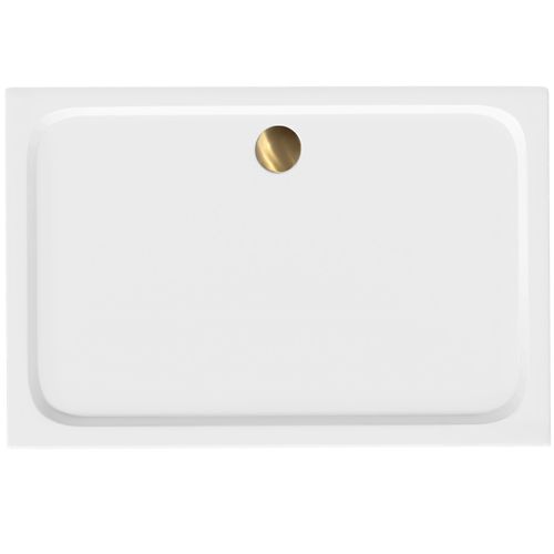 Dušo irklavimo baseinas Rea Belmond White 90x120 Brush Gold