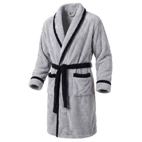 Szlafrok męski gruby GREY / BLACK