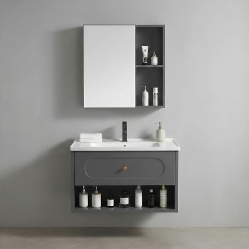 Bathroom furniture set with washbasin River 60cm Grey
