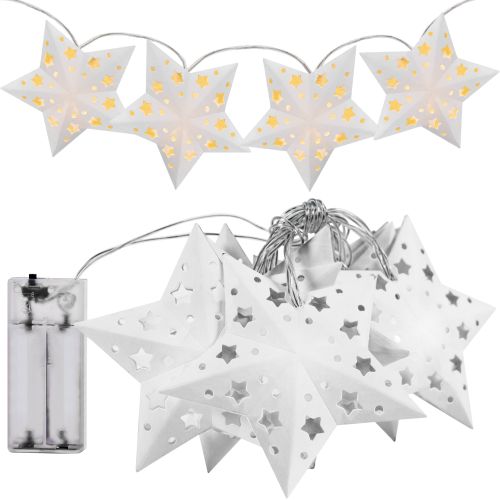 Christmas tree lights LED paper stars CD008