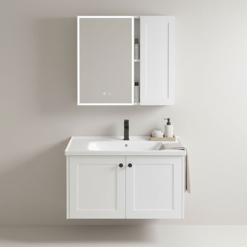 Bathroom furniture set with washbasin Monti 60cm White