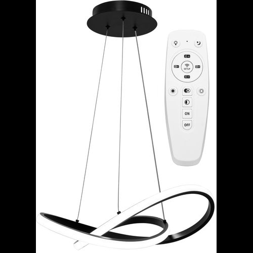 Lampe Ring Moderne LED + Télécommande APP391-CP Black