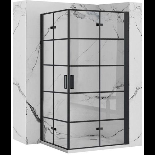 Shower enclosure Rea Molier Black Double 80x110