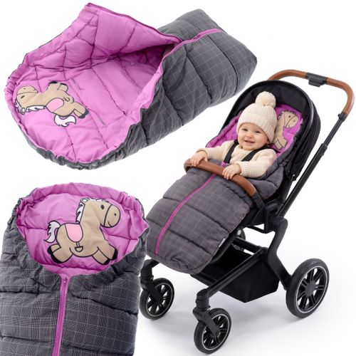 Detský spacak 4v1 Horse Grey-Purple