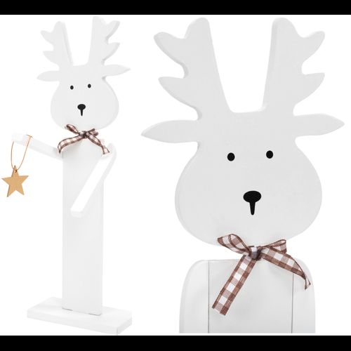 Wooden Christmas Reindeer 35cm 301036