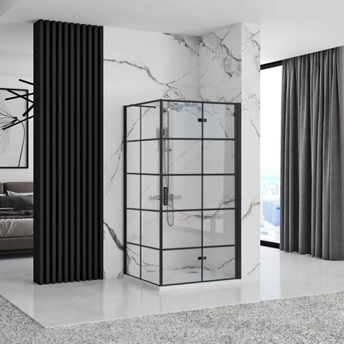 Tuš kabina Rea Molier Black Double 90x110