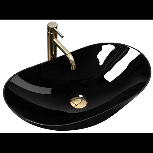 Lavabo da appoggio in ceramica Royal 60 Black