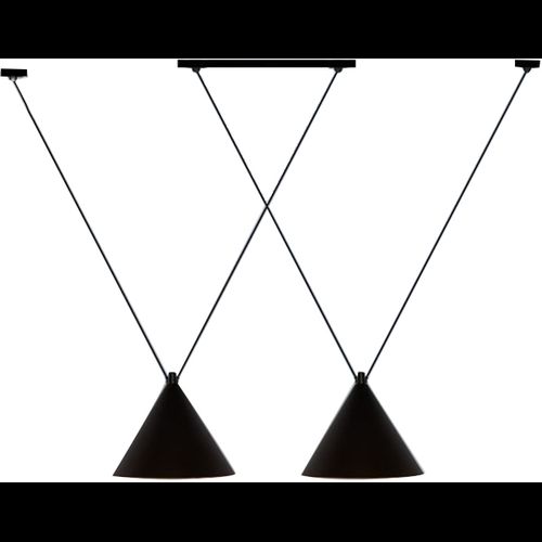 Stropní závěsné svítidlo ve stylu Loft APP548-2CP Black