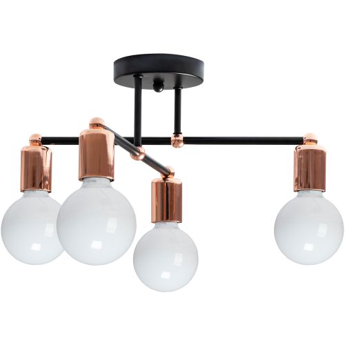 Lampada Di Cristallo Da Soffitto PensileQuadruplo Rose Gold  Glamour 392200