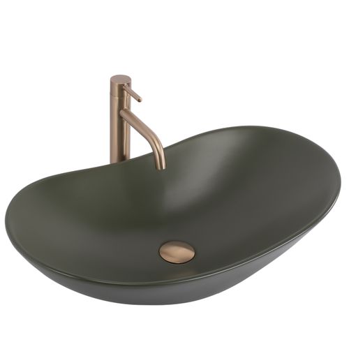 Lavabo sobre encimera Rea Royal Olive Matt