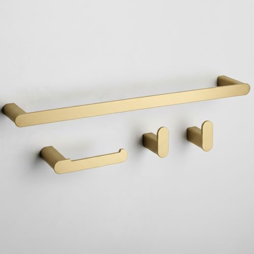 Badezimmer-Accessoire-Set Mati Brush Gold 4-teilig