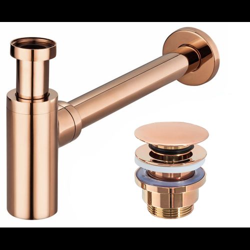 Siphon de lavabo Clic-Clac Universel Rose Gold