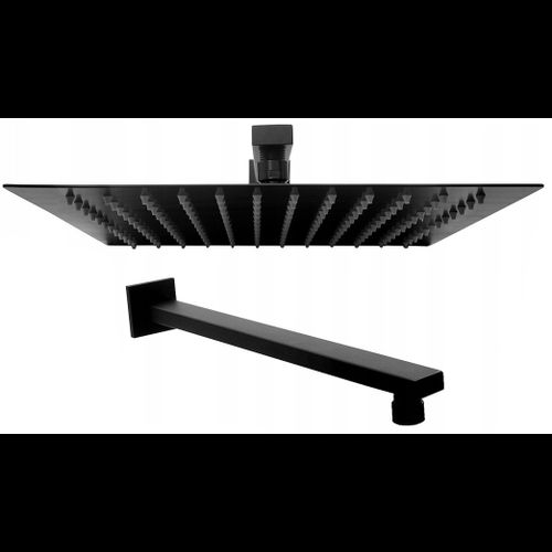 Zuhanyfej-esőztető rendszer Rea Ultra Slim Square 30x30 black mat