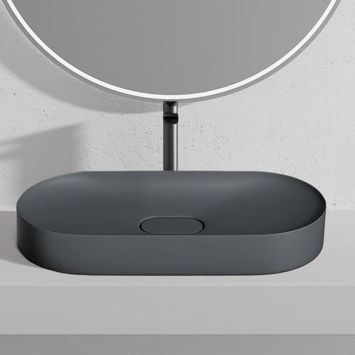 Conglomerate washbasin  IRIS 71 CM GREY MATT