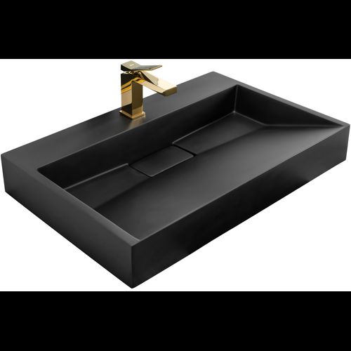 CONGLOMERATE WASHBASIN GOYA BLACK MAT 70CM