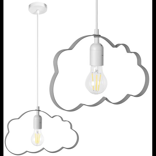 ZÁVESNÁ LAMPA ŠEDÁ CLOUD