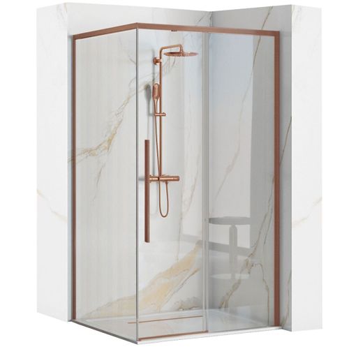 Cabina de ducha Rea Solar Copper Brush 90x90