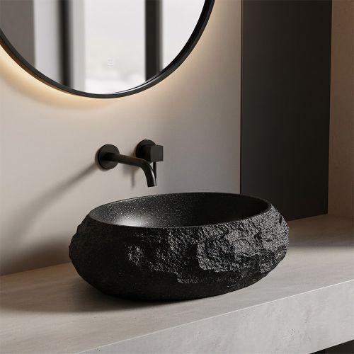 Lavabo sobre encimera Rea Mika Black