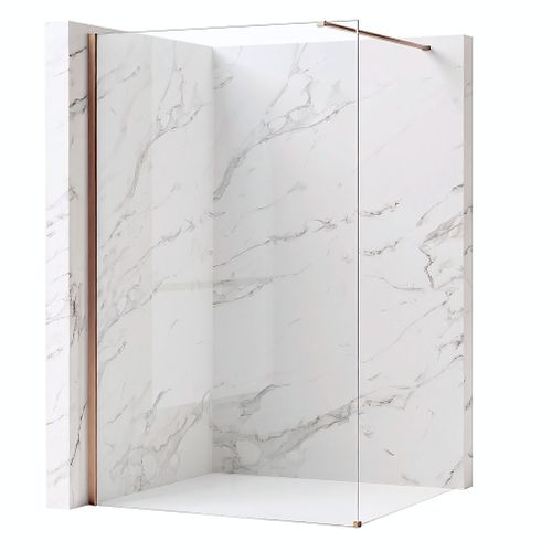 Душова стінка Rea Flexi Transparent / Brush Copper 80