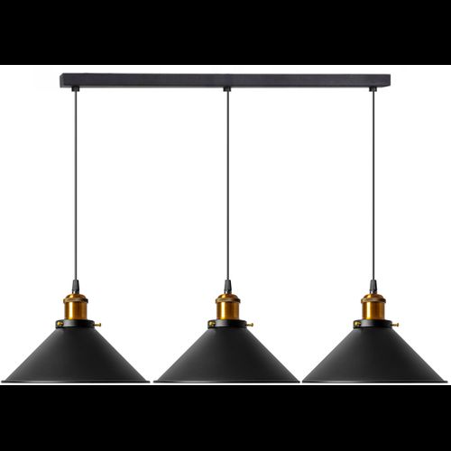 LAMPADA DA SOFFITTO PENSILE PORTO BLACK 3CP